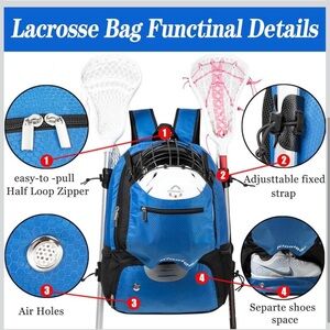 Blue Lacrosse Backpack